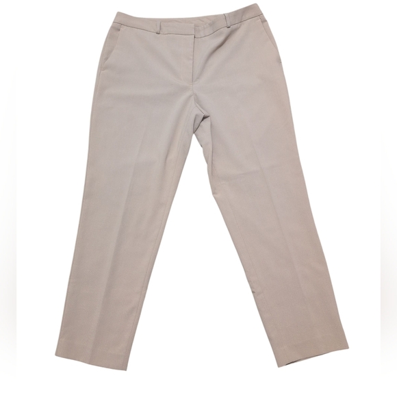 DKNY Beige Tan women's Dress Pants Slacks Straight Leg Ankle Size 12P Petite - Picture 2 of 13